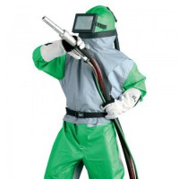 Combinaison De Protection Sablage/painture - Toile Et Cuir, Ajustable, Pour Travaux Industriels, Découpe, Polissage
