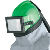 CASQUE DE SABLAGE GRENAILLAGE VENTILÉ ASTRO ET ACCESSOIRES